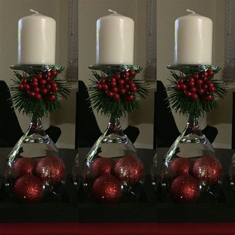 Wine Glass Christmas Centerpiece | Wine glass christmas decorations ...