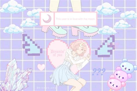 freetoedit pastel wallpaper anime background desktopwal... | Cute desktop wallpaper, Kawaii ...