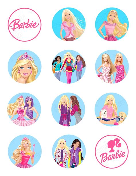 Barbie Edible Cupcake Toppers – Ediblecakeimage