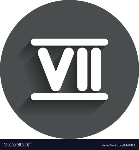 Roman numeral seven icon number seven sign Vector Image