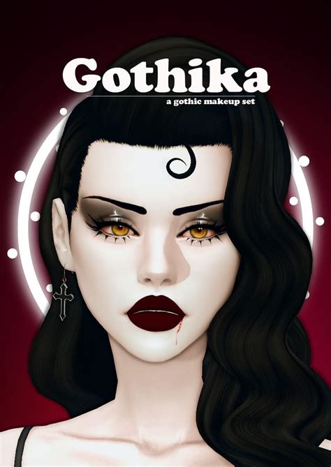 🕷 GOTHIKA - a gothic makeup set 🕷 | Lady Simmer | Sims, Sims 4 cc goth, Sims 4 cc makeup