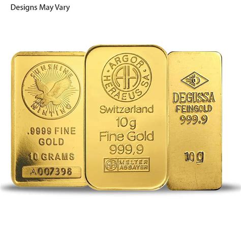 Generic 10g Gold Bar, .999+ Fine, Secondary Market, 24 Karats Bullion ...