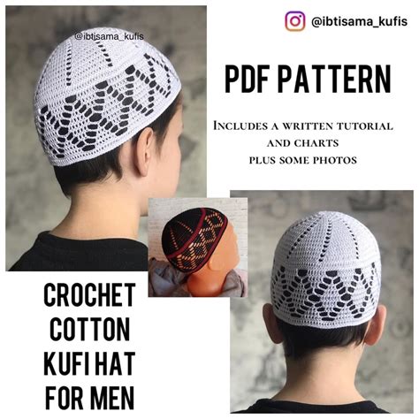 crochet kufi hat unisex PDF pattern | Inspire Uplift