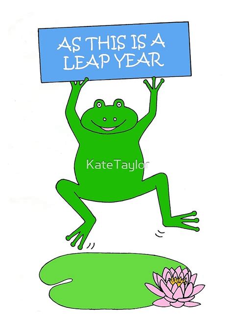 "Leap Year Cartoon Leaping Frog Proposal" by KateTaylor | Redbubble