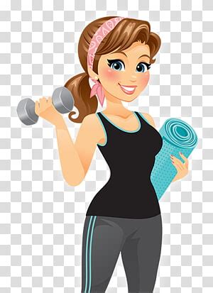 Cartoon Woman Girl, fitness coach transparent background PNG clipart | Clip art, Fitness ...