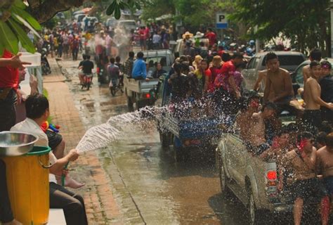 Boun Pimai Festival - All about Lao new year CRAZY water fight