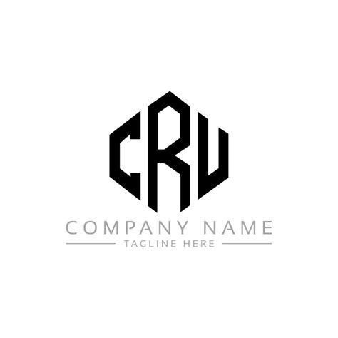 CRU letter logo design with polygon shape. CRU polygon and cube shape logo design. CRU hexagon ...