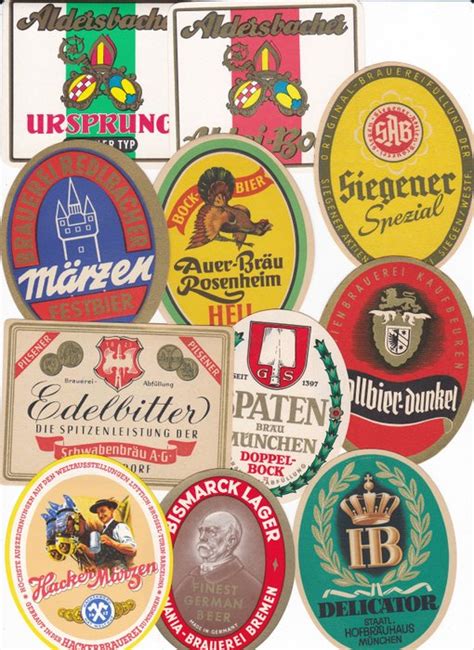 Collection of 169 old German beer labels - Catawiki