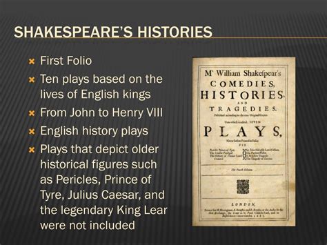 PPT - Shakespeare’s Histories PowerPoint Presentation, free download ...