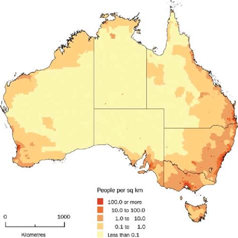 Australian Population Density Map