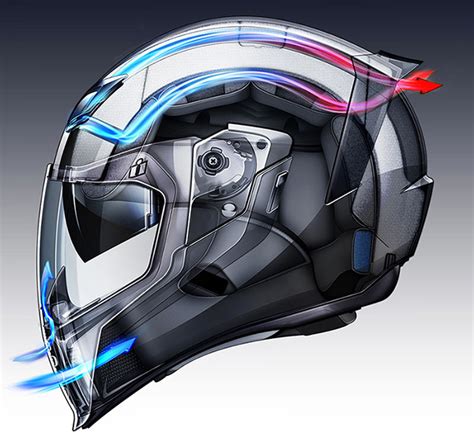 ICON Airflite Helmet Technical Illustration on Behance