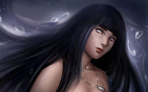 Hyuuga Hinata, art, fantasy, naruto, purple, girl, woman, HD wallpaper | Peakpx