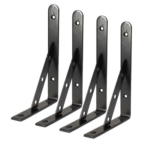 200 x 140mm Angle Bracket Stainless Steel Black L Shaped Angle Brackets ...