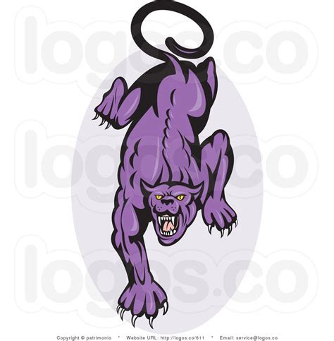 purple panther | Royalty Free Vector Logo of a Purple Panther by ...