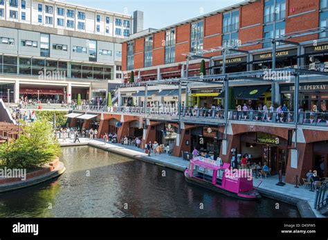 The Mailbox, canalside bars and restaurants, Birmingham Stock Photo - Alamy