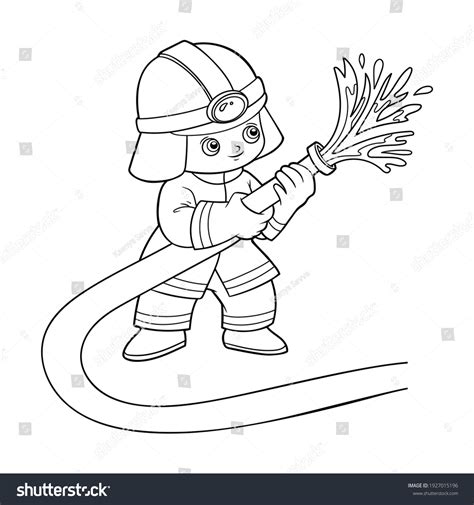 Firefighter Equipment Clipart Black And White School