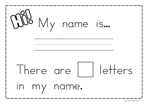 a printable worksheet with the words, my name is there are letters in my name