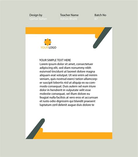 Latter Paid Design | Teacher name, Design, Lorem ipsum