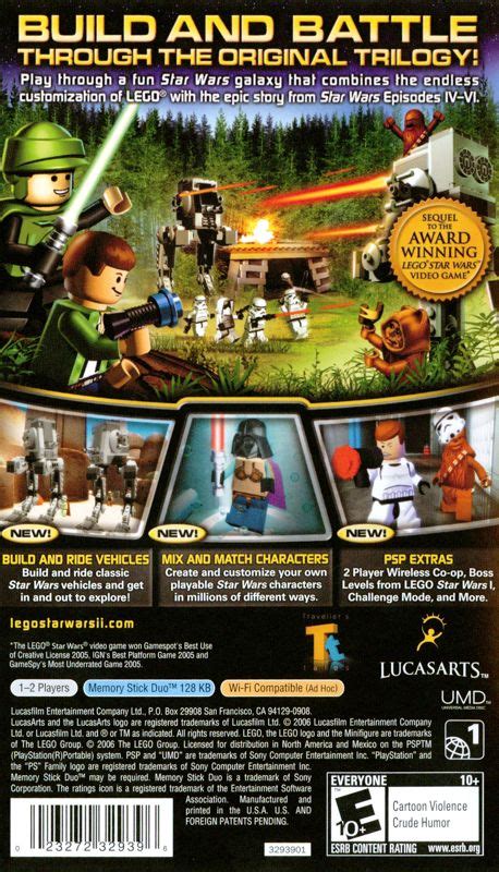 LEGO Star Wars II: The Original Trilogy (2006) PSP box cover art ...