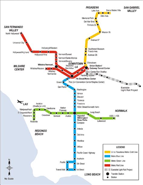 Los Angeles Light Rail Map