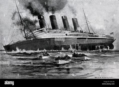 WW1 - Sinking of 'Lusitania', May 7th, 1915 Stock Photo - Alamy