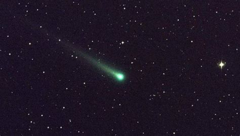 The first approach of the "green comet" to Earth 50,000 years ago. One ...