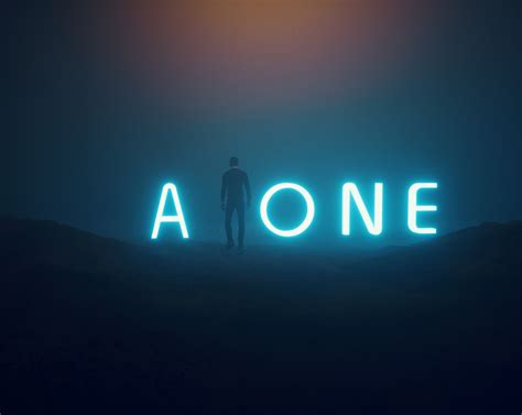 Alone Wallpaper 4K, Neon, Neon typography, Dark