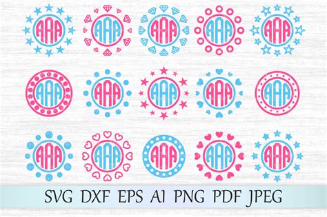 How To Make A Circle Monogram Free Monogram Svg Templates | SEMA Data Co-op