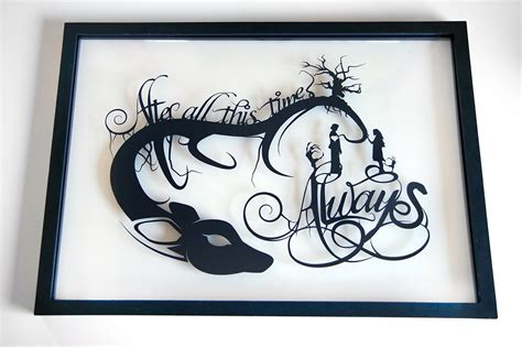 Always Snape and Lily Harry Potter silhouette handcut by willpigg