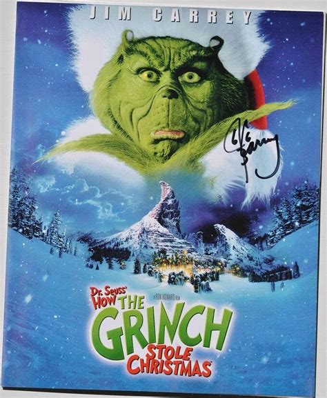 Jim Carrey Signed Photo How the Grinch Stole Christmas W/COA - Etsy