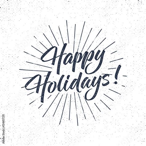 "Happy Holidays text and lettering. Holiday typography Vector Illustration. design. Letters with ...