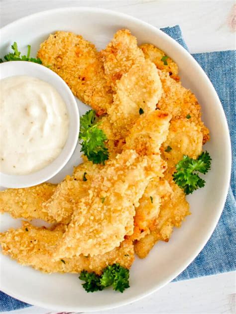 Homemade Baked Chicken Strips - Herbs & Flour