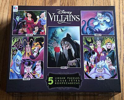 Disney Villains Jigsaw Puzzles 5-In-1 Multipack Set 300/500/750 Pcs Ceaco NEW 21081370011 | eBay