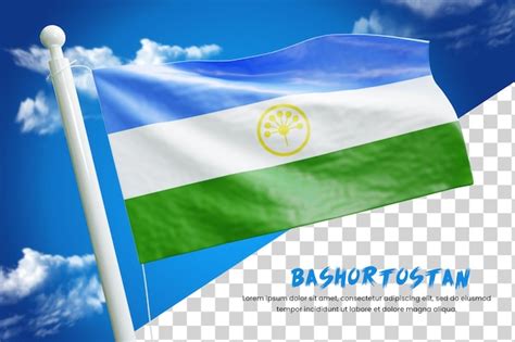 Premium PSD | Bashkortostan realistic flag 3d render isolated or 3d ...