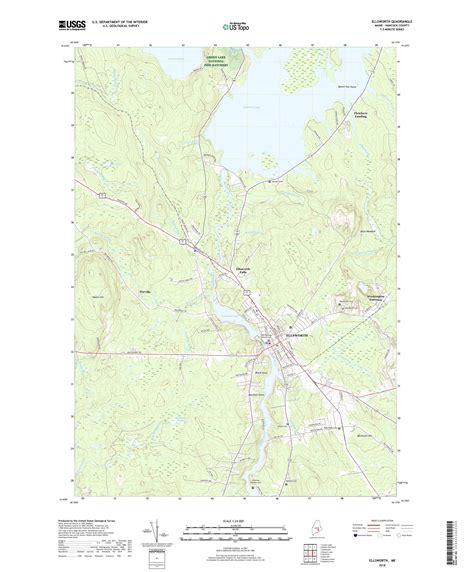 MyTopo Ellsworth, Maine USGS Quad Topo Map