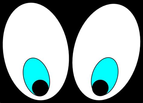 big cartoon eyes Eyes looking down clipart cartoon png - Clipartix