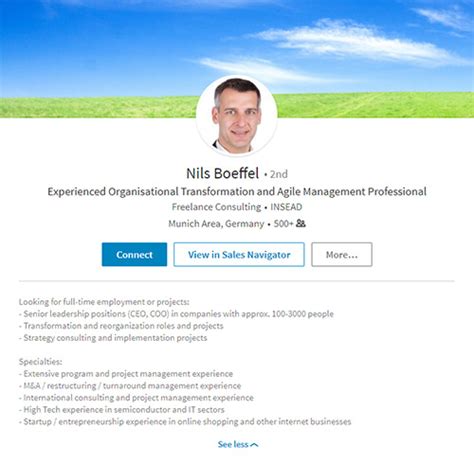 Linkedin Profile Template Chatterkick - Riset