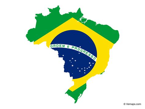 Large Detailed Flag Map Of Brazil Brazil Large Detailed Flag Map | My ...