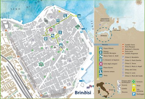 Brindisi sightseeing map