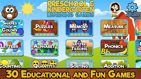 Preschool and Kindergarten Learning Games (School Edition):Amazon.co.uk ...