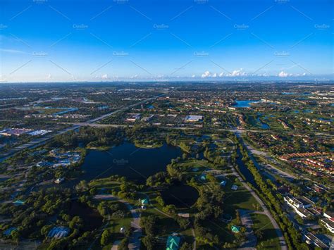 Aerial view of Pembroke Pines | High-Quality Nature Stock Photos ~ Creative Market