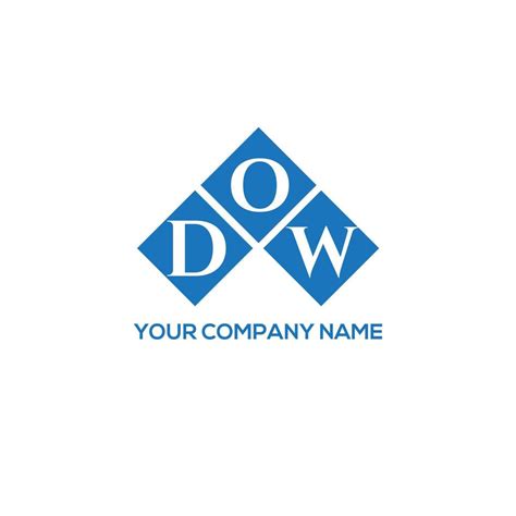 DOW letter logo design on WHITE background. DOW creative initials ...