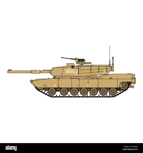 Realistic vector icon of the US Army main battle tank. Side view Stock Vector Image & Art - Alamy