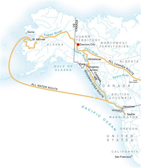 the klondike gold rush map