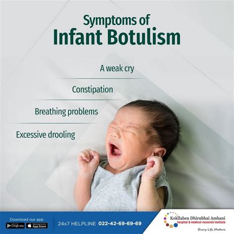 Symptoms of Infant botulism