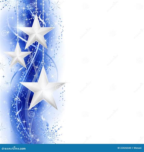 Blue Silver Star Border Royalty Free Stock Photos - Image: 22426548