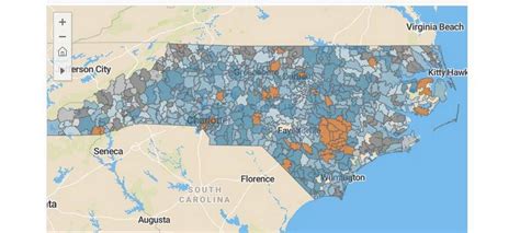 North Carolina Zip Code Map - Wales On A Map