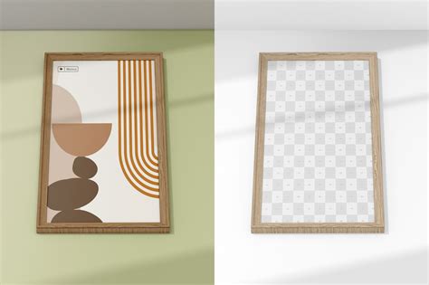 Large Size Rectangle Frame PSD Mockup, Low Angle View – Original Mockups