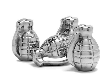 The Grenade Shaped Stainless Steel Whiskey Ice Cubes | Gadgetsin