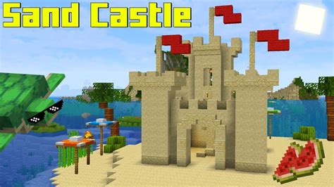 Minecraft How to build a SAND CASTLE / Desert House - Tutorial - YouTube